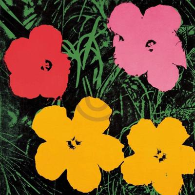 Kunstdruk Andy Warhol - Flowers C. 1964 - 60x60cm