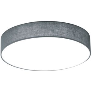 LED Plafondlamp - Plafondverlichting - Trion Lanago - 11W - Warm Wit 3000K - Rond - Mat Grijs - Aluminium