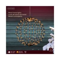 Lichtbol 192LED metaal met timer Ø28cm