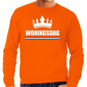 Koningsdag sweater Woningsdag oranje voor heren