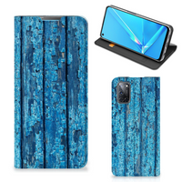 OPPO A52 | A72 Book Wallet Case Wood Blue - thumbnail
