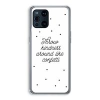 Confetti: Oppo Find X3 Transparant Hoesje