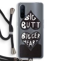 Big butt bigger heart: OnePlus Nord CE 5G Transparant Hoesje met koord