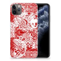 Silicone Back Case Apple iPhone 11 Pro Max Angel Skull Rood