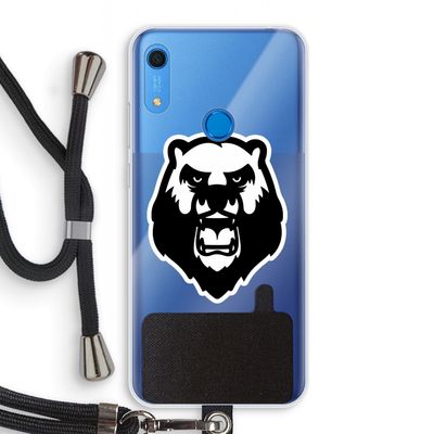 Angry Bear (white): Huawei Y6s Transparant Hoesje met koord
