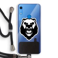 Angry Bear (white): Huawei Y6s Transparant Hoesje met koord