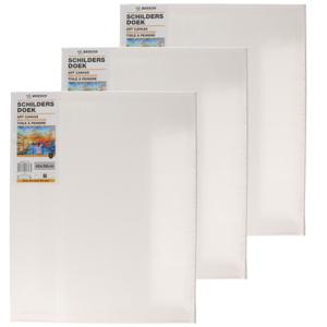 Benson Schildersdoek - 3x - 40 x 50 cm - blanco canvas - katoen - 280 grams