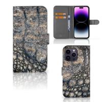iPhone 15 Pro Max | Telefoonhoesje | Met pasjeshouder | Krokodillenprint