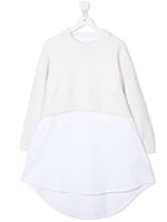 MM6 Maison Margiela Kids robe-pull en maille à manches longues - Blanc - thumbnail