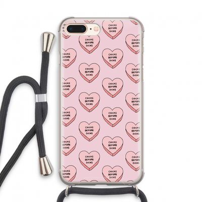Chicks before dicks: iPhone 7 PLUS Transparant Hoesje met koord