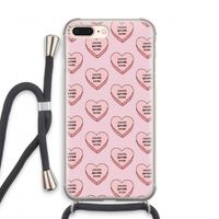 Chicks before dicks: iPhone 7 PLUS Transparant Hoesje met koord