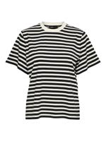 Only Onllivina S/s Stripe Tee Jrs Noos T-shirt Korte Mouw Cloud Dancer Black Stripes