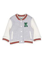 Kenzo Kids veste bomber à logo brodé - Gris - thumbnail