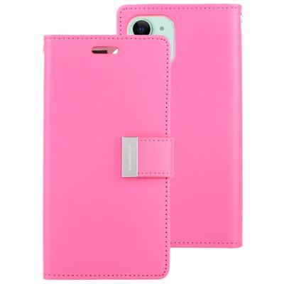 Voor iPhone 11 kwik GOOSPERY RICH DIARY Crazy Horse textuur horizontale Flip lederen draagtas met houder & kaartsleuven & portemonnee (Rose rood)