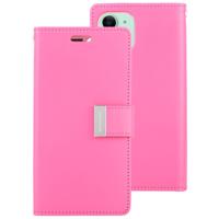 Voor iPhone 11 kwik GOOSPERY RICH DIARY Crazy Horse textuur horizontale Flip lederen draagtas met houder & kaartsleuven & portemonnee (Rose rood)