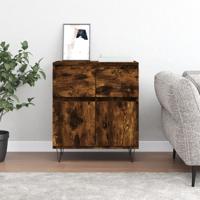 Dressoir 60x35x70 cm bewerkt hout gerookt eikenkleurig