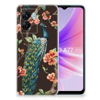 OPPO A77 | A57 5G | TPU Hoesje | Pauw met Bloemen