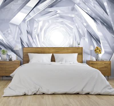 Witte 3d fotobehang behang