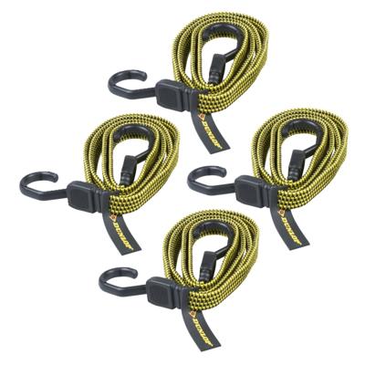 Dunlop bagagespin 8 mm - 4x stuks - Snelbinders - Spinbinders elastiek van 1 meter