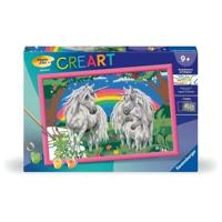 CreArt Kids 31x21cm Unicorn Land, Kit di pittura con i numeri, Numero d'arte, Età 9+, 25849, Ravensburger