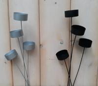 Waxinelichtjehouder hoog vier stuks in verschillende hoogtes - Warentuin mix