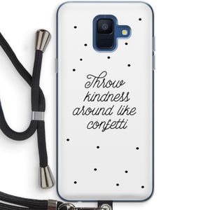 Confetti: Samsung Galaxy A6 (2018) Transparant Hoesje met koord