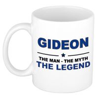 Naam cadeau mok/ beker Gideon The man, The myth the legend 300 ml - Naam mokken