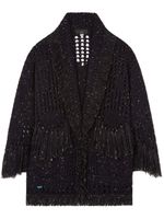 Alanui cardigan The Astral en maille mouchetée - Noir