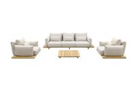 Suns Bora loungeset - Gravel natural teak - 4-delig