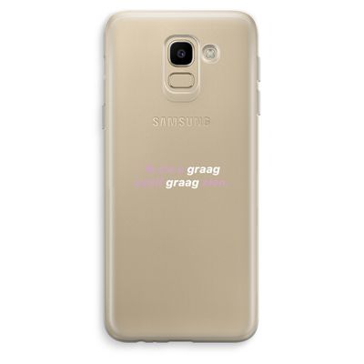 uzelf graag zien: Samsung Galaxy J6 (2018) Transparant Hoesje