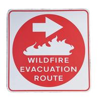 Wildfire Evacuation Route Verkeersbord - 61 x 61cm