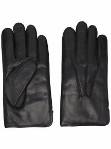 Aspinal Of London gants en cuir à doublure en cachemire mélangés - Noir