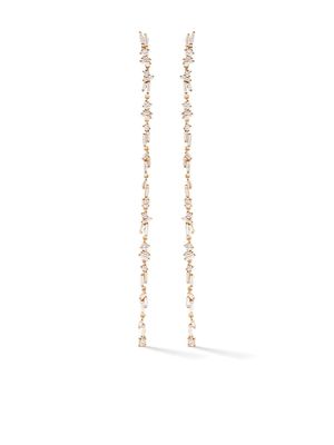 Suzanne Kalan boucles d'oreilles Fireworks Sparkler Flexible en or rose 18ct ornées de diamant