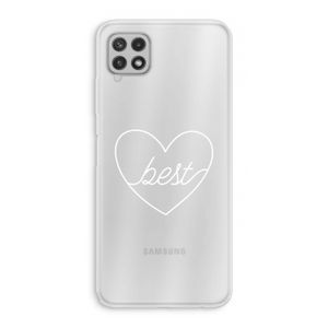 Best heart pastel: Samsung Galaxy A22 4G Transparant Hoesje