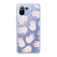 Hands pink: Xiaomi Mi 11 Lite Transparant Hoesje