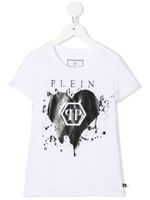 Philipp Plein Junior t-shirt en coton à imprimé graphique - Blanc - thumbnail