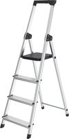 Brasq trapladder SL400, aluminium, zilver,  4 treden - thumbnail