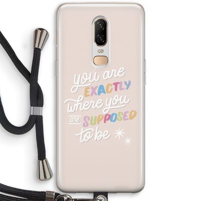 Right Place: OnePlus 6 Transparant Hoesje met koord