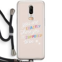 Right Place: OnePlus 6 Transparant Hoesje met koord