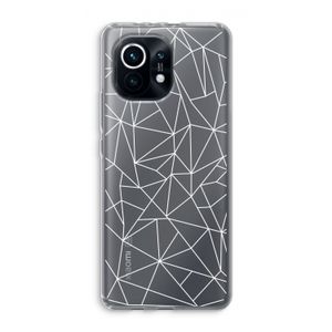 Geometrische lijnen wit: Xiaomi Mi 11 Transparant Hoesje