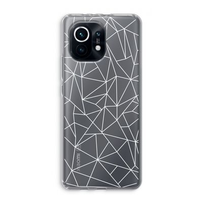 Geometrische lijnen wit: Xiaomi Mi 11 Transparant Hoesje