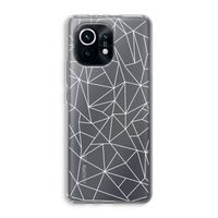 Geometrische lijnen wit: Xiaomi Mi 11 Transparant Hoesje