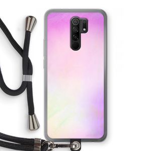 Flow mist pastel: Xiaomi Redmi 9 Transparant Hoesje met koord