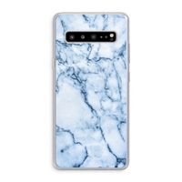 Blauw marmer: Samsung Galaxy S10 5G Transparant Hoesje