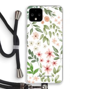 Botanical sweet flower heaven: Pixel 4 Transparant Hoesje met koord
