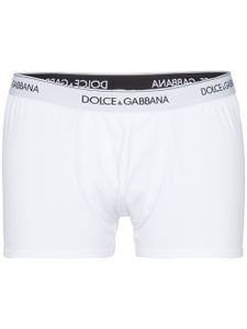 Dolce & Gabbana pack de deux boxer à bande logo - Blanc