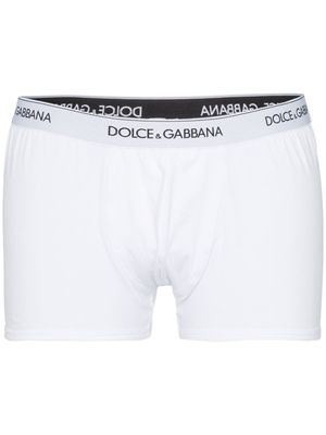Dolce & Gabbana pack de deux boxer à bande logo - Blanc