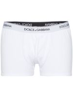 Dolce & Gabbana pack de deux boxer à bande logo - Blanc - thumbnail