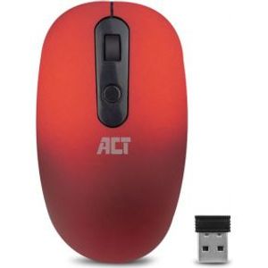 ACT Draadloze muis, USB nano ontvanger, 1200 dpi, rood