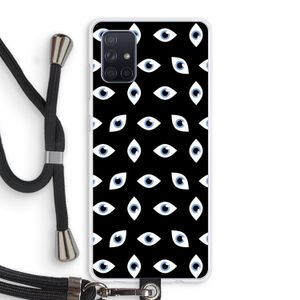Eyes pattern: Samsung Galaxy A71 Transparant Hoesje met koord